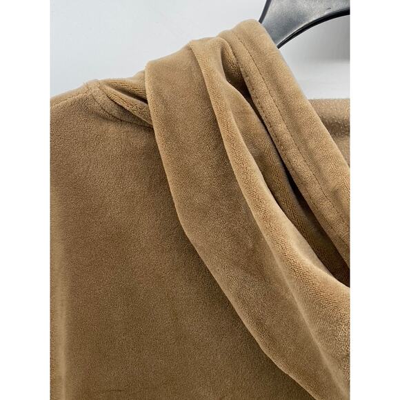 ROMA CONCEPTS By ROSEE Women's Brown Faux Suede Pullover Cropped Hoodie SZ M - Picture 5 of 11